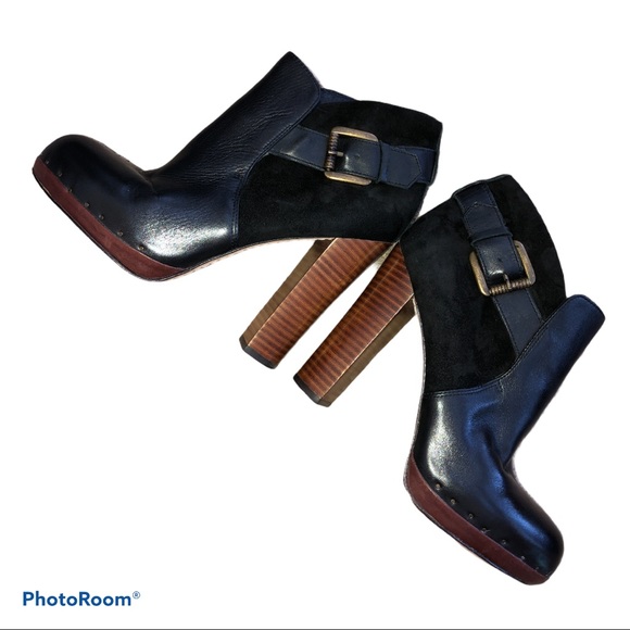 Sam Edelman Lulu Leather And Suede Ankle Booties - Picture 5 of 9